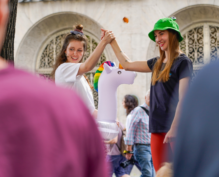 NEINhorn-Mitmachworkshop auf dem Münsterplatz